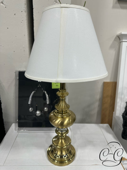 Gold Finish Table Lamp With White Shade 14x29’’ Table Lamp