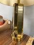 Gold Metal Base Table Lamp With Tan Shade