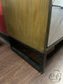 Golden Brown 3 Drawer Dresser W/Silver Finish Fronts Metal Legs Only