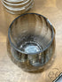Grey Blue Glass Vase With Textured Exterior Vase