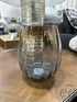Grey Blue Glass Vase With Textured Exterior Vase