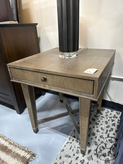 Grey/Brown 1 Drawer Accent Table/Nightstand Table