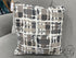 Grey & Taupe Design Fabric On Cream Background Square Toss Pillow