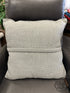 Grey Textured Fabric Toss Pillow W/Zipper Flap 22x22’’ Pillow