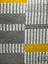 Grey & White Stripe Design Toss Pillow With Yellow Accents