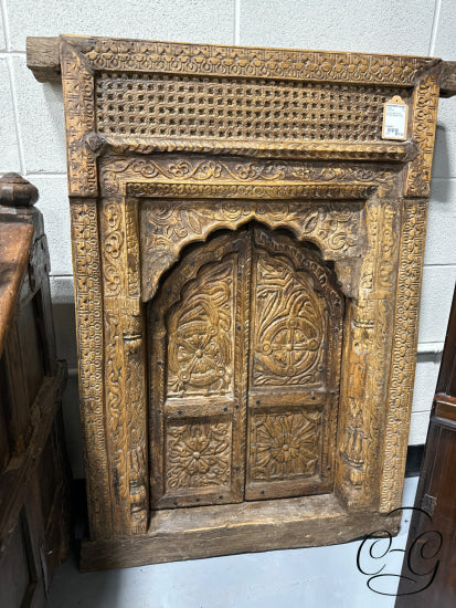 Handcarved Made In India Temple Window Home Decor