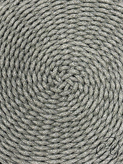 High Noon Grey Rope Pouf W/Quick Dry Foam Aluminum Frame Home Decor