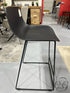 Indoor/Outdoor Black Molded Plastic Counter Stool Steel Legs Height