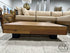 Indoor/Outdoor Teak Stain Solid Acacia Coffee Table Black Steel Legs 33x8’’ Coffee