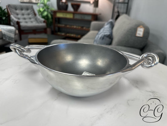 Inspired Generations Pewter Bowl W/Knot Design Ends Home Decor
