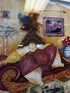 Jennifer Garant Artwork ’Woman On Chaise’ Embellished Mixed Media