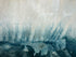 Large Abstract Picture Browns Blue In Chrome Frame