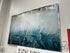 Large Abstract Picture Browns Blue In Chrome Frame
