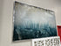 Large Abstract Picture Browns Blue In Chrome Frame