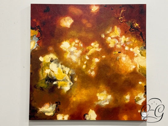 Leftbank Art Koi Amber Gold Yellow Abstract Canvas Artwork