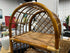 Light Finish Rattan Shelving With Arched Top 4 Shelves 22x18x62’’ Shelving Unit