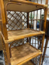 Light Finish Rattan Shelving With Arched Top 4 Shelves 22x18x62’’ Shelving Unit