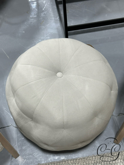 Light Grey Velvet Pouf 21x18’’ Home Decor