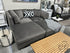 3964 *Made In Canada* 4 Pc Charcoal Fabric Cuddle Sofa Set