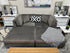 3964 *Made In Canada* 4 Pc Charcoal Fabric Cuddle Sofa Set