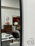 Matte Black Finish Iron Asymmetrical Wall Mirror 20x60’’ Wall Mirror