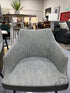 Moe’s Home Grey Diamond Pattern Fabric Dining Chair