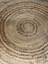 Multi Tone Shades Of Beige Round Jute Area Rug