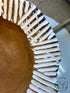Natural Wood Bowl With White Painted Line Exterior Home Decor