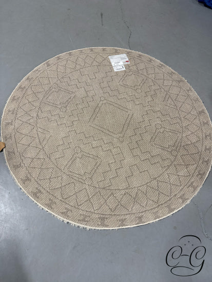 Nu Loom ’Diana’ Round Charcoal Cream Area Carpet 5’ Round Rug