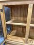 Oak 2 Glass Door 1 Shelf Cabinet 36x17x37’’ Cabinet