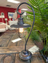 Pottery Barn Lantern Style Anthractie Finish Metal Table Lamp