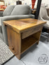 Pottery Barn Reclaimed Rustic Wood 1 Drawer/Open Shelf Nightstand Night-Table