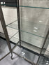 Raw Finish Metal 2 Door Glass/Metal Cabinet 26x16x64’’ Cabinet