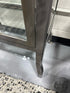 Raw Finish Metal 2 Door Glass/Metal Cabinet 26x16x64’’ Cabinet