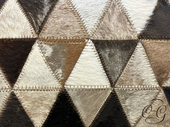 Rectangular Cowhide Triangle Pattern Design Toss Pillow