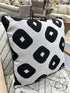 Renwil White Square Indoor/Outdoor Toss Pillow With Black Circles