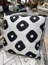 Renwil White Square Indoor/Outdoor Toss Pillow With Black Circles