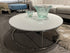 Round White Coffee Table With Silver Base