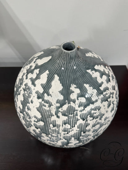 Samantha Pynn Cream/Grey Round Large Ceramic Vase