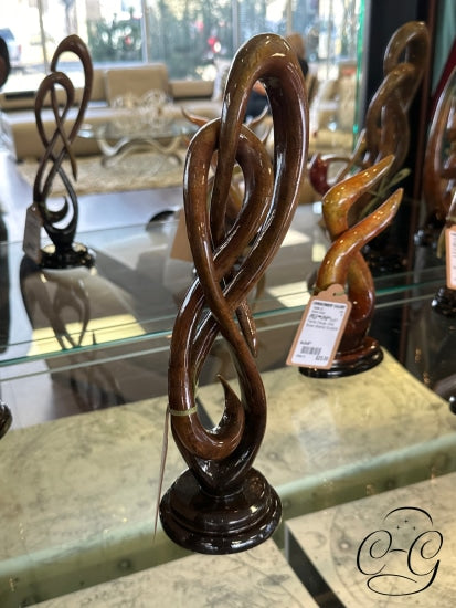 Serendipity High Gloss Patina Finish Loops Abstract Sculpture Home Decor