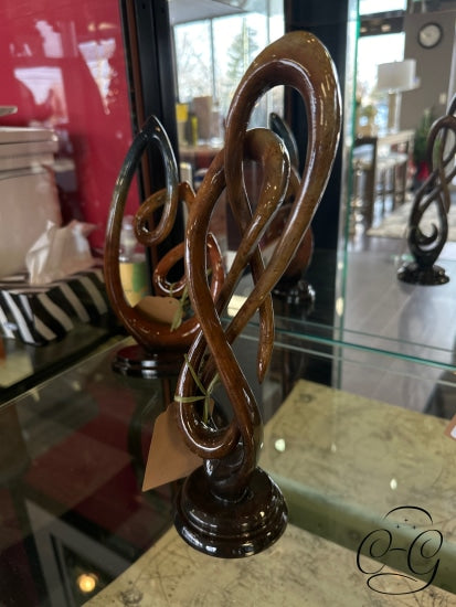 Serendipity High Gloss Patina Finish Loops Abstract Sculpture Home Decor