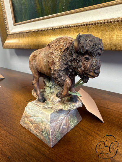 Set In Motion (Small) Buffalo Figurine Artist: Danny Edwards Home Decor