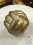 Set Of 2 Gold Metal Container With White Marble Lid 5x9’’ Home Decor