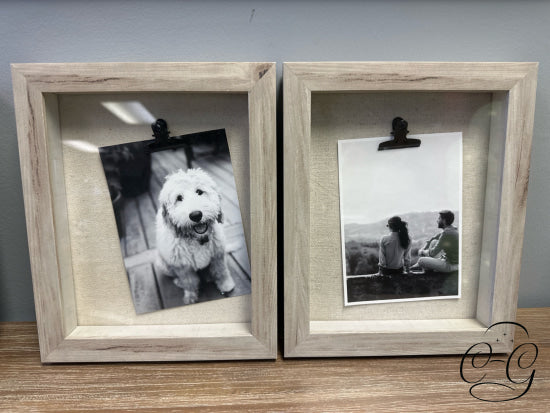Set Of 2 Rustic Grey Framed Shadow Box Picture Frame 9x11’’ Frame