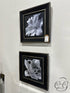 Set Of 2 White Flower Pictures In Dark Frame 17x17’’ Picture