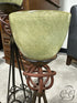 Set Of 3 Rustic Metal Candleholders W/Cream Glass Holders Candleholder(S)