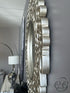 Silver Round ’Numbers’ Framed Mirror 42x42’’ Wall Mirror