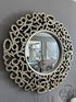 Silver Round ’Numbers’ Framed Mirror 42x42’’ Wall Mirror