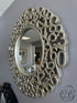 Silver Round ’Numbers’ Framed Mirror 42x42’’ Wall Mirror