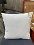 Square White Etched Toss Pillow